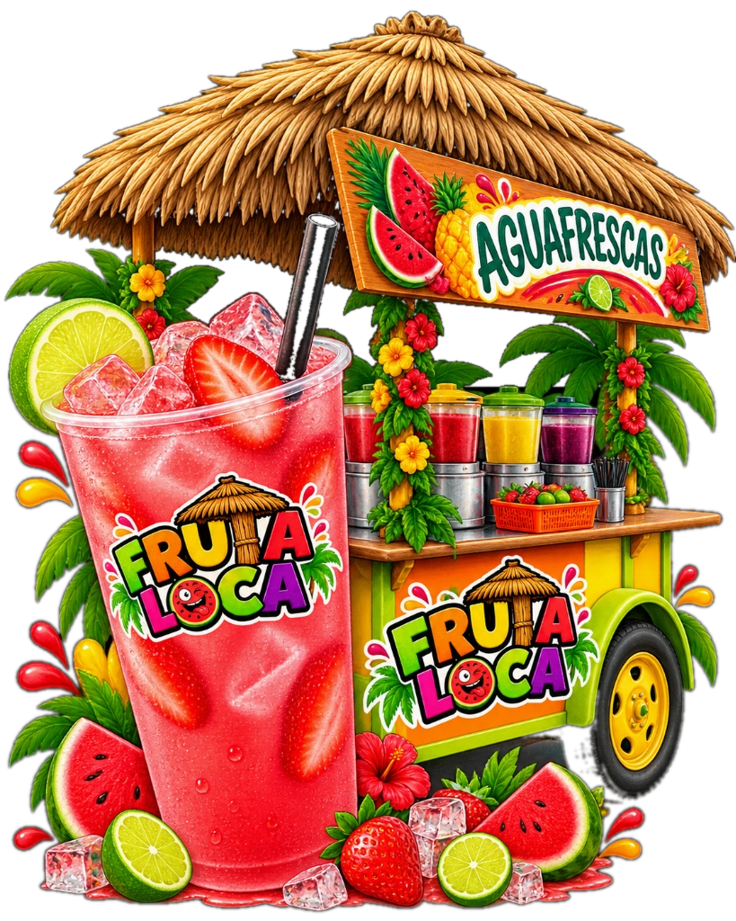 Fruta Loca Aruba 3D Stand and Cup